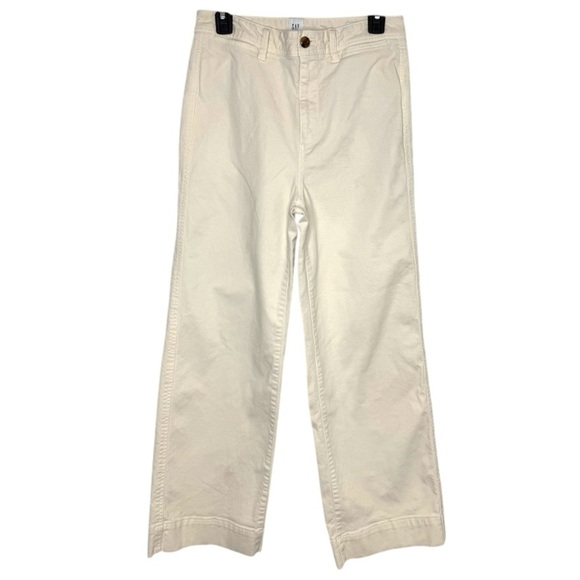 GAP Denim - Gap Wide leg High Rise Jean Trouser Ivory Size 6 Tall